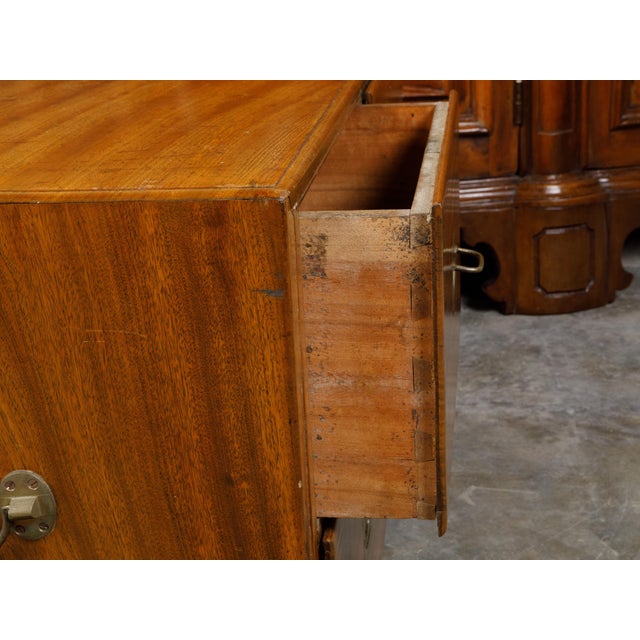 English Campaign 19th Century Camphor Wood Low Chest with Inset Brass Hardware For Sale - Image 11 of 12