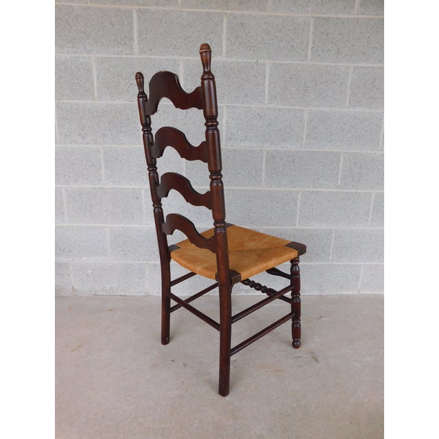 Tell City Chair Co. Cherry Rush Bottom Ladder Back Chairs - A Pair For Sale - Image 12 of 18