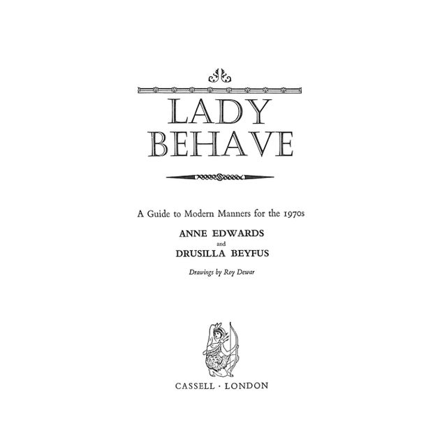 EDWARDS, Anne & BEYFUS, Drusilla [361] pp. Cassell & Company Ltd 1969 8 5/8" x 5 7/8" Jacket design: Roy Dewar A witty and...