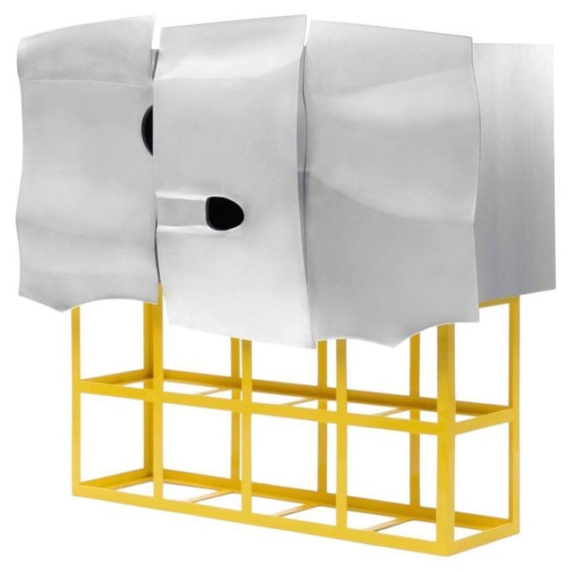 Metal Scocca Cabinet in Powder-Coated Recyclable Aluminum by Altreforme For Sale - Image 7 of 7