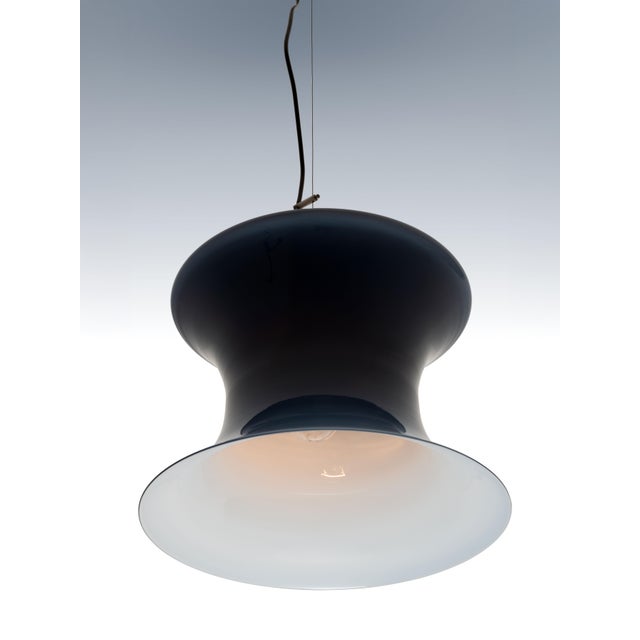 Opaline Pendant Lamp in Murano Glass by Luciano Vistosi, 1960s For Sale - Image 7 of 8