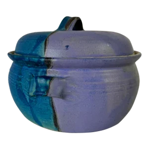 Vintage Martha Studio Pottery Stoneware Casserole Dish With Lid