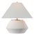 Thomas O'Brien by Visual Comfort Signature Aten 23" Table Lamp in Plaster White with Linen Shade For Sale