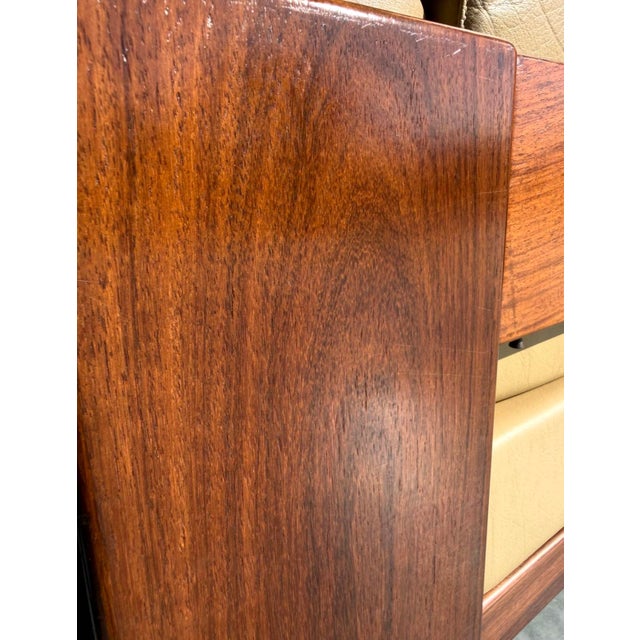 Mid-Century Modern Mid Century Afra & Tobia Scarpa for Gavina Bastiano Leather & Rosewood Club Chair For Sale - Image 3 of 14