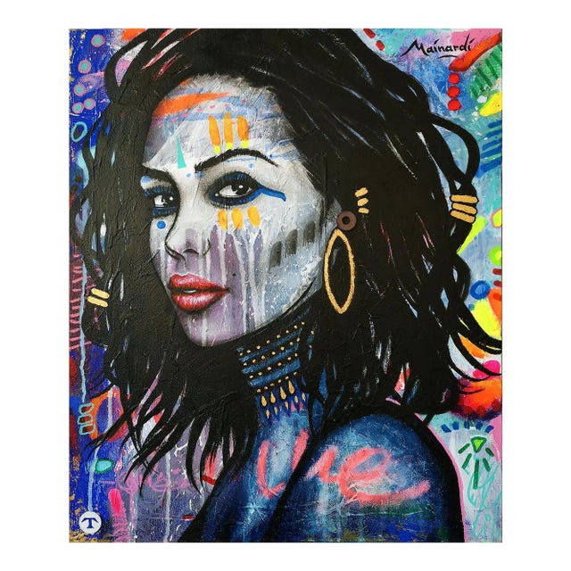 Thomas Mainardi, Le Saphir d'Abou Simbel, Mixed Media on Canvas For Sale