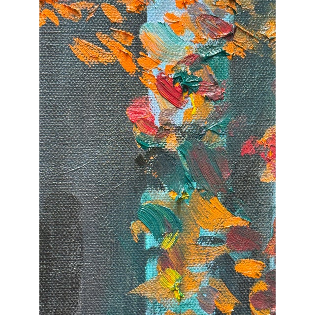 This painting is stunning. Rich lush color, excellent composition and brilliant brush work. Really, the camera does not do...