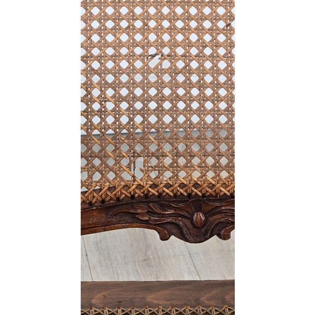 Pair of Louis XV Large Caned Armchairs, France Circa 1760 For Sale - Image 12 of 13