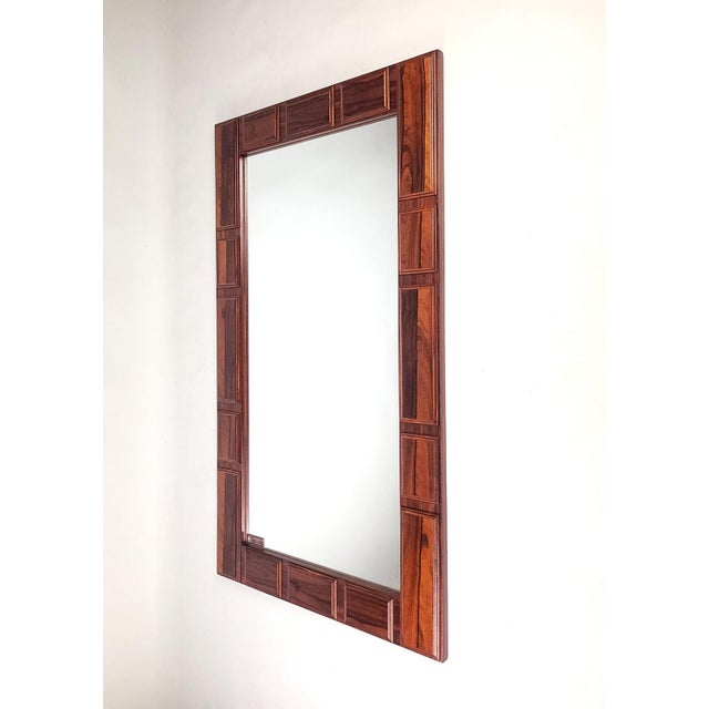 Mirror with Rosewood Frame by GT Atalje, 1950s For Sale - Image 6 of 12