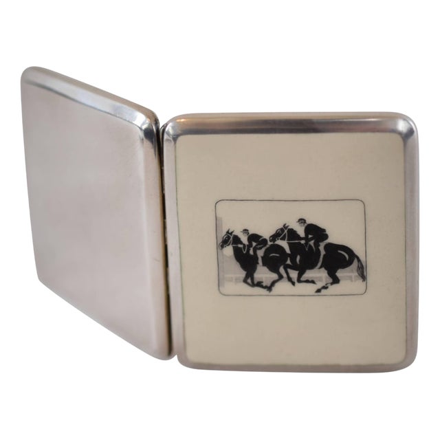 Silver Enamel Tabacere from Alexander Sturm, 1925 For Sale