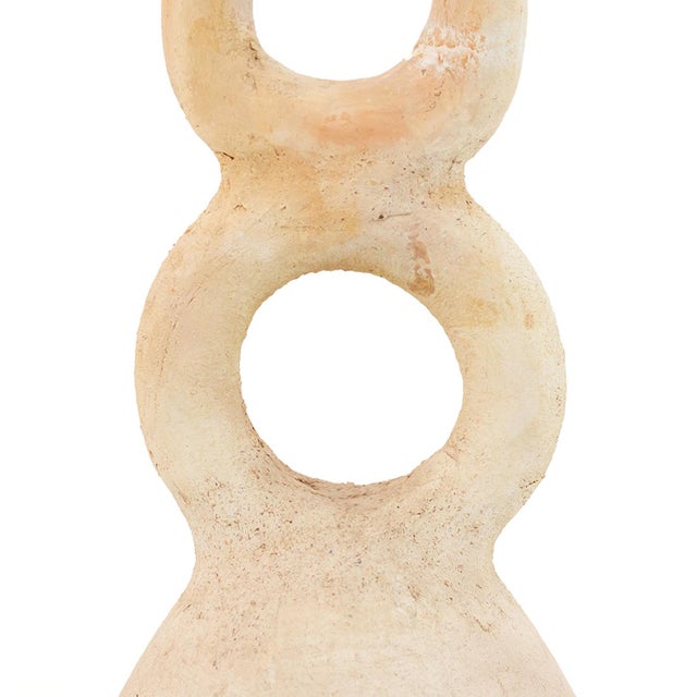 Contemporary Unglazed Terracotta Sculptural Vase | One of a Kind For Sale - Image 3 of 10