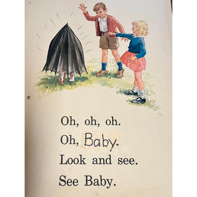 Vintage Framed Children’s Storybook Prints – Pair of Whimsical Nursery Illustrations For Sale - Image 13 of 14
