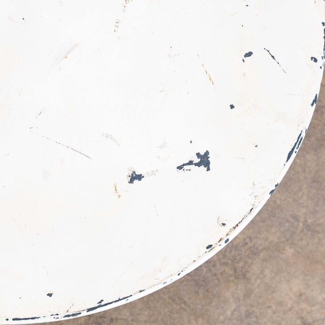 1950s Small French White Metal Folding Dining Table, 1950s For Sale - Image 5 of 7