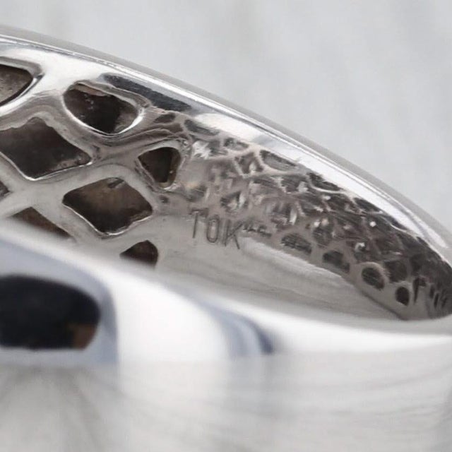 Metal 1.82ctw Diamond Ring 10k White Gold Size 7 Wedding Anniversary Band, Size 7 For Sale - Image 7 of 8