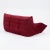 Restored Vintage Togo Loveseat by Ligne Roset in Bordeaux Red Corduroy For Sale - Image 12 of 12