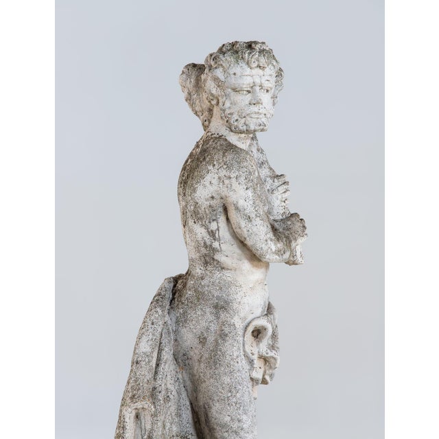 Weathered Stone Hercules Garden Statue, France Mid 20th C. For Sale In New York - Image 6 of 11