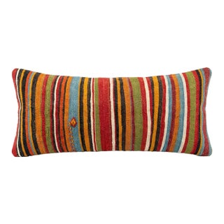 Turkish Kilim Bedding Pillow Cover 14'' X 36'' For Sale