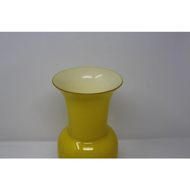 Early 21st Century Opalino Vase by Venini - Yellow For Sale - Image 5 of 5