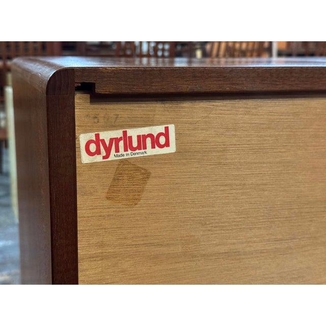 Mid 20th Century Danish Modern Teak Credenza by Dyrlund With Tambour Doors For Sale - Image 16 of 17