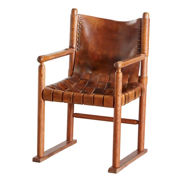 Oak Lounge Chair, 1970s For Sale
