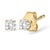 Immerse yourself in the brilliance of these 14K yellow gold solitaire stud earrings, each hosting a radiant 1/2-carat lab-...