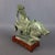 Chinese Jade Horse Sculpture on Wooden Base, 20th Century For Sale - Image 6 of 18