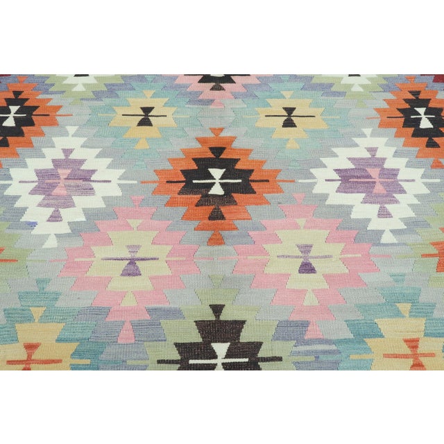 Vintage Turkish Antalya Kilim Flatweave Rug For Sale - Image 6 of 11