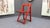 Red Vintage Folding Chair by Aldo Jacober for Alberto Bazzani, 1960s For Sale - Image 8 of 8