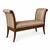 Modern Klismos Walnut Leather Bench For Sale - Image 3 of 4