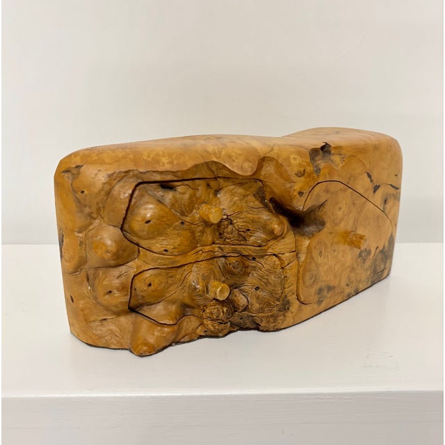 1980s Handcrafted Burl Wood Jewelry Box by Jeff Trag, 1980s For Sale - Image 5 of 11