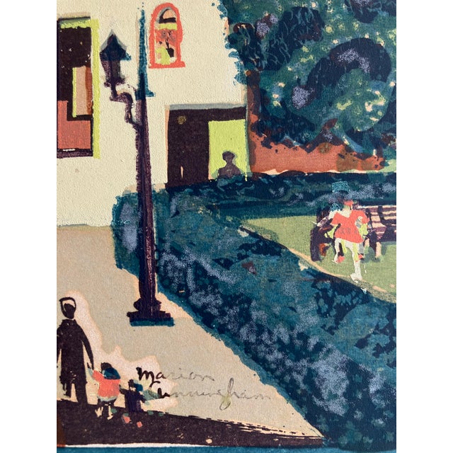 Marion Osborn Cunningham 1940s Modern City Scene Screenprint of San ...