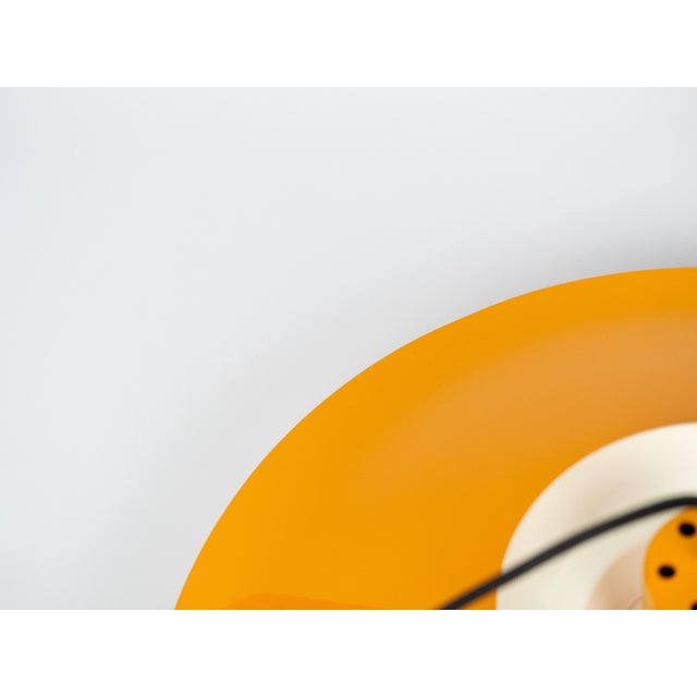 Orange Vintage Danish Pendant Lamp by Bent Nordsted for Lyskær Belysning, 1980s For Sale - Image 8 of 12