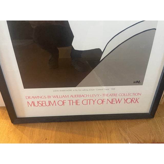 Museum of the City of New York John Barrymore in General Crack by William Auerbach-Levy Poster For Sale - Image 4 of 7