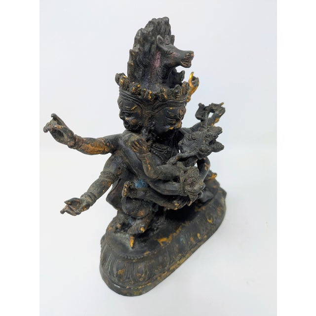 Traveling Man Treasures is selling this extraordinary 18th-19th century Tibetan Bronze sculpture. Traces of gold and...