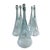 1970s Mid-Century Modern French Biot Blue Bubble Glass Decanter & Stem Glass Set for 10, Circa 1970s For Sale - Image 5 of 10