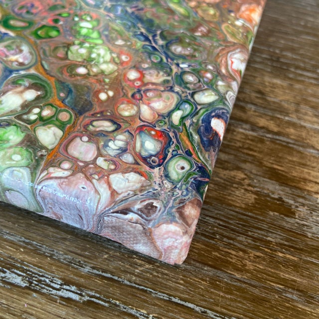 Jackson Pollock Vintage Abstract Marbleized Original Painting Signed For Sale - Image 4 of 6