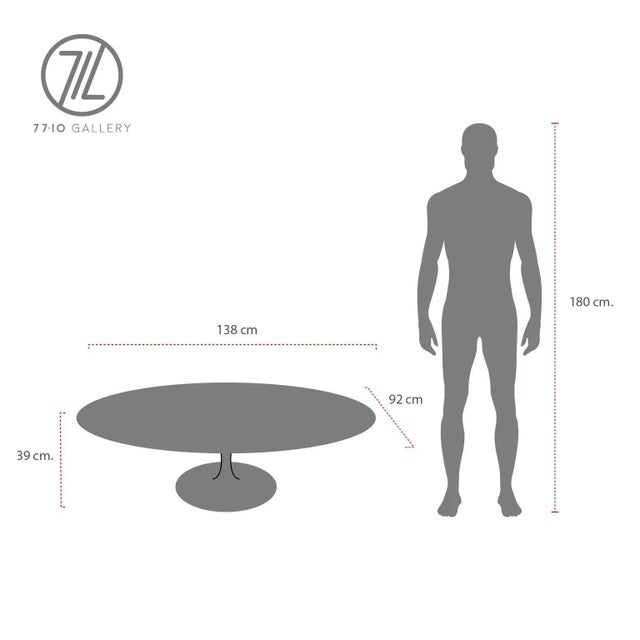 Big Size Mid Century Eero Saarinen for Knoll Center Table For Sale - Image 6 of 6