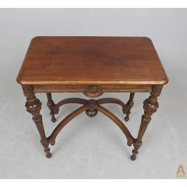 Napoleon III Style Walnut Coffee Table For Sale - Image 3 of 5