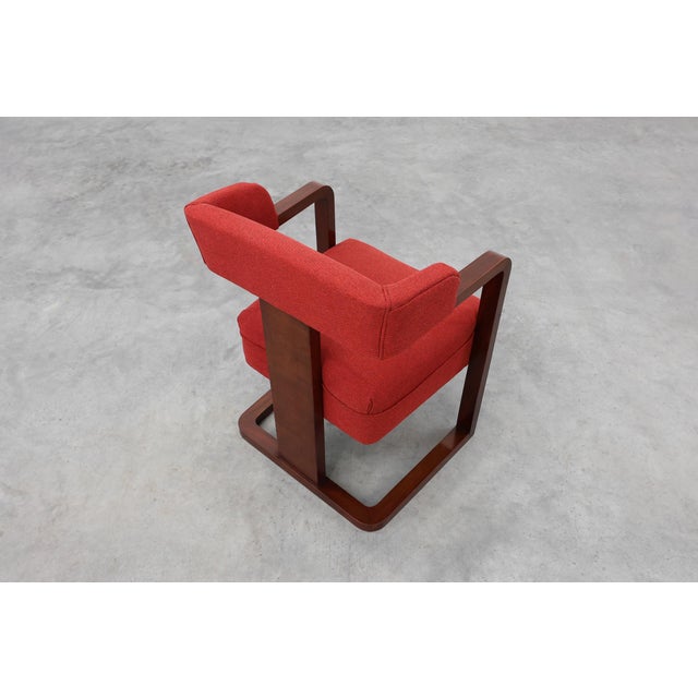 Art Deco Red Chair, Belgium, 1920 For Sale - Image 9 of 13