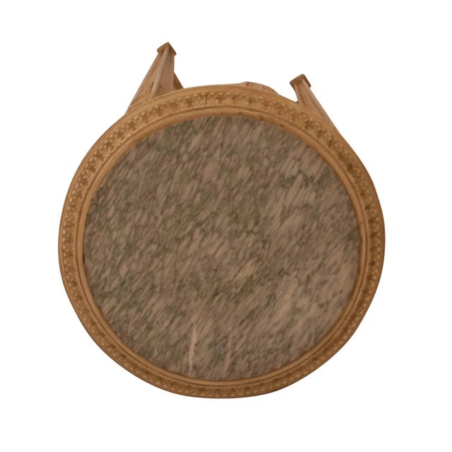 Early 20th Century Circa 1900 Louis XVI Style Painted Wood and Marble Gueridon or Table, Sweden For Sale - Image 5 of 6