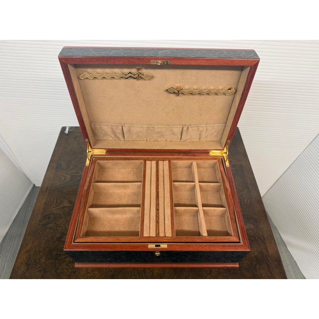 Agresti Osvaldo Luxury Burl Wood Jewelry Box For Sale - Image 4 of 12