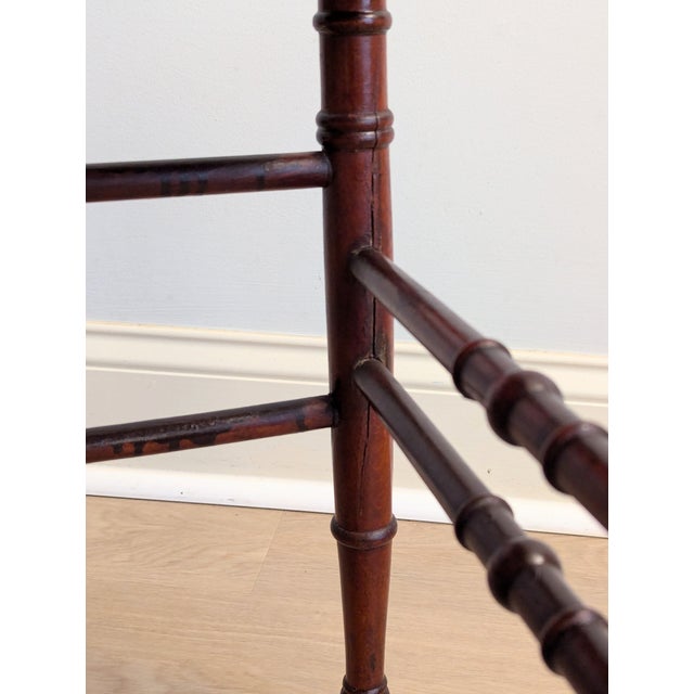 Late 19th Century Victorian Mahogany Chair Spindle Back Cane Seat For Sale - Image 11 of 12