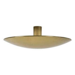 Large Mid-Century Brass Flush Mount by Florian Schulz, Germany, 1970s For Sale