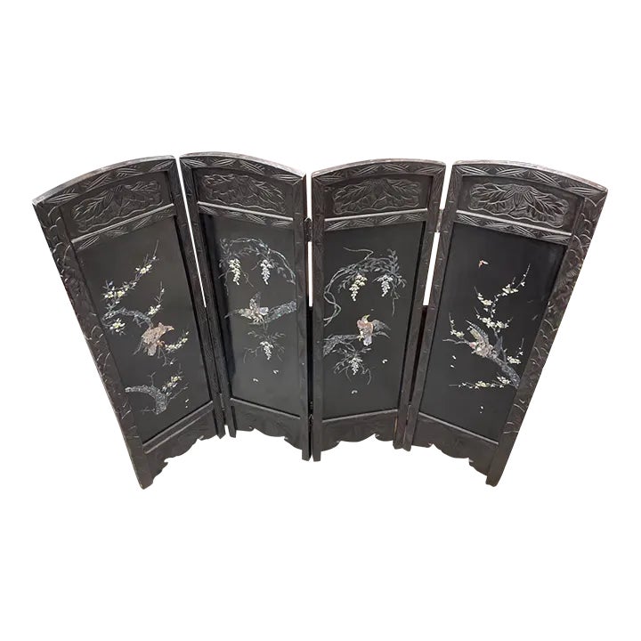 antique-asian-four-panel-