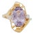 Purple Spinel and Diamond Cocktail Ring in 18k Yellow Gold, size 7.25 For Sale