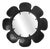 Vintage Eight Petal Hand-Hammered Cast Iron Wall Mirror, 1950s For Sale