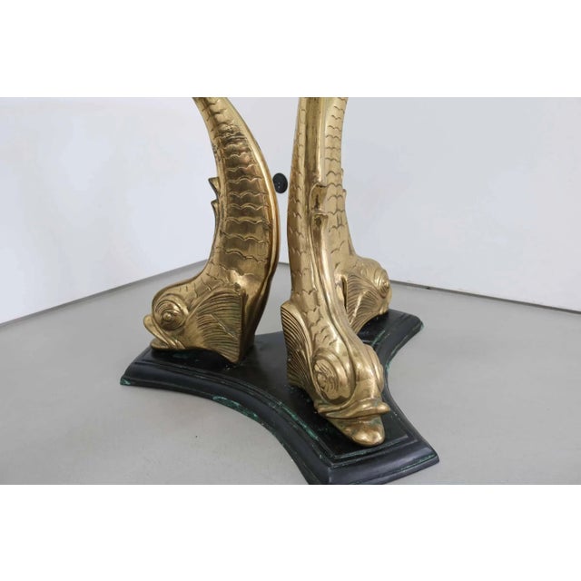 Brass and Glass Dining Table, Italy, 1960s For Sale - Image 6 of 12