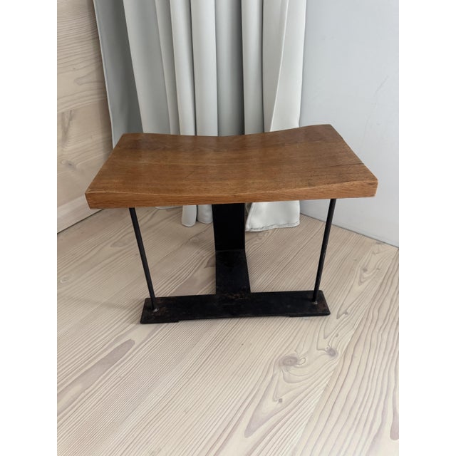 Vintage Stool by Pierre Chareau for Ecart International, 1990 For Sale - Image 11 of 18