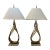 1990s Pair Iconic Chapman Brass Flame Table Lamps For Sale