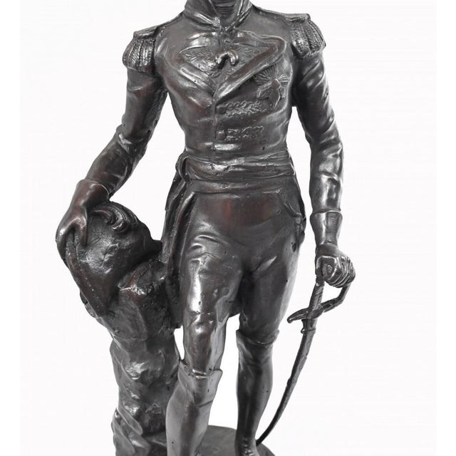Brown Bronze English Military Duke of Wellington Figurine, 1995 For Sale - Image 8 of 14