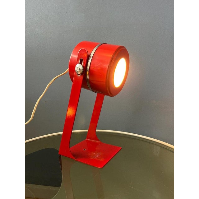 Vintage Space Age Red Desk Lamps, Set of 2 For Sale - Image 5 of 11
